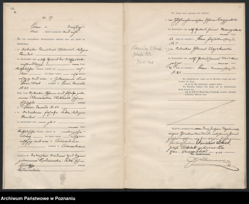 Obraz 20 z jednostki "Księga miejscowa małżeństw"