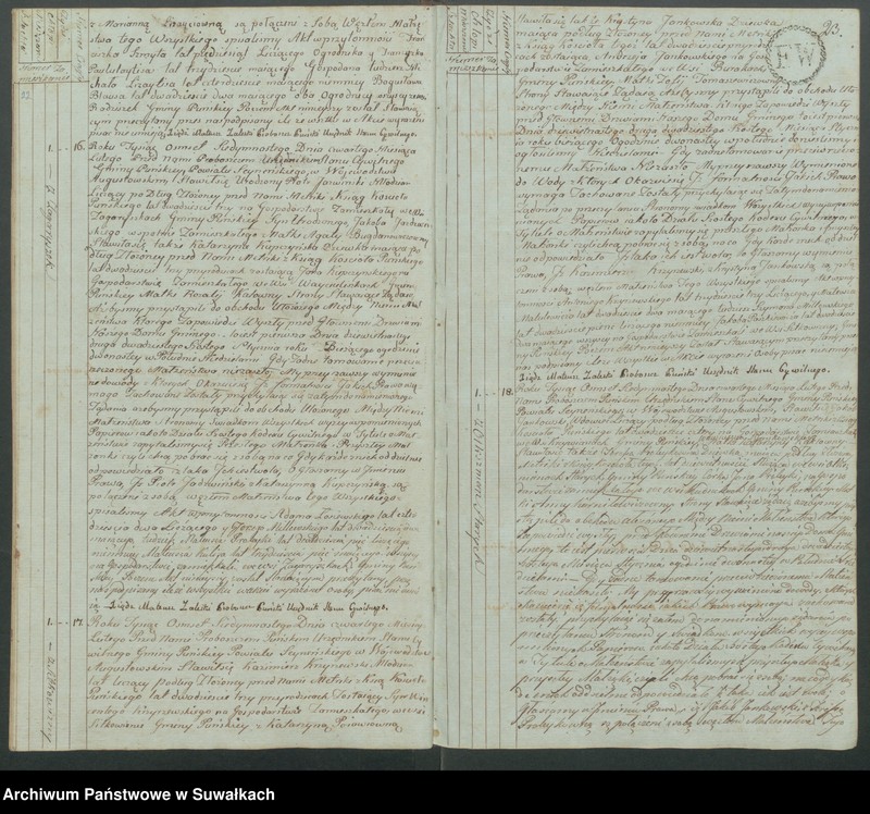 image.from.unit.number "Akta małżeńskie gminy puńskiey od 1-go stycznia do dnia ostatniego grudnia 1817 roku."