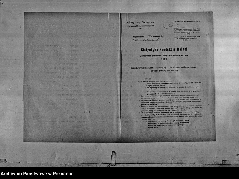 Obraz 13 z jednostki "/Statystyka produkcji rolnej - zestawienie powiatowe - Ostrów/"