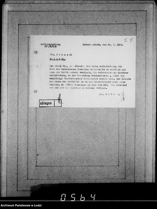 Obraz 10 z jednostki "Korrespondenz mit den Abteilungen im Hause"