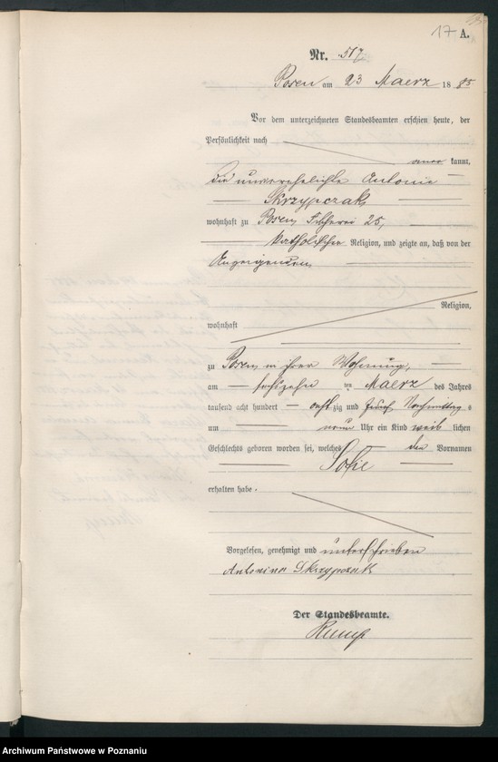 Obraz 20 z jednostki "Księga urodzeń t. II"