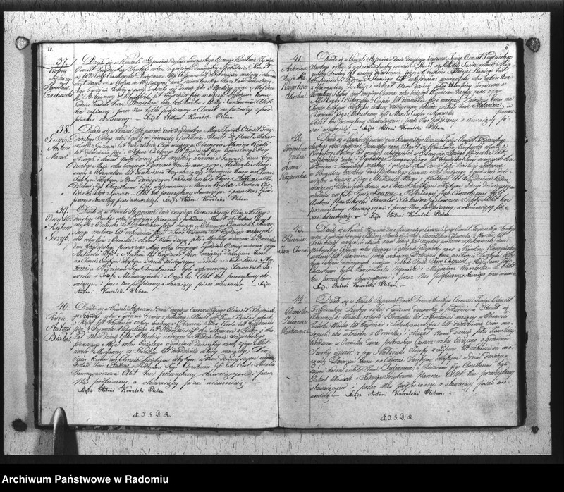 Obraz 8 z jednostki "Dupplikat Aktów Religiyno- Cywilnych Urodzenia, Zaślubienia i Zeyścia parafii Kowali Stępociny Roku 1836"