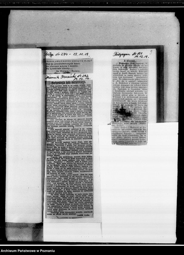 Obraz 14 z jednostki "Plebiscyt na Warmii i Mazurach [wycinki prasowe]"