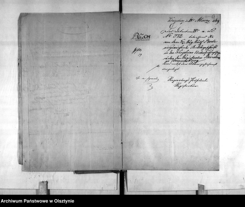 image.from.unit.number "Disziplinar-Untersuchung gegen den Registrator Bendrin [Wilhelm] zu Braunsberg"