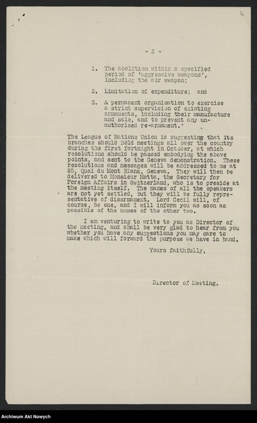 image.from.unit.number "Cecil Robert; Załączniki: a) list "The International Consultative Group for Disarmament"; b) "Six - Point Programme"; L.4 (odpowiedź - rękopis)"