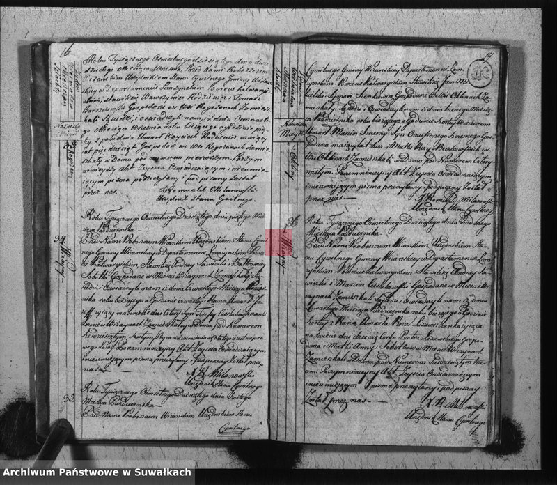 image.from.unit.number "Księga do zapisywania aktów cywilnych zejścia gminy wiżajńskiey, departamentu łomżyńskiego, powiatu kalwaryjskiego"