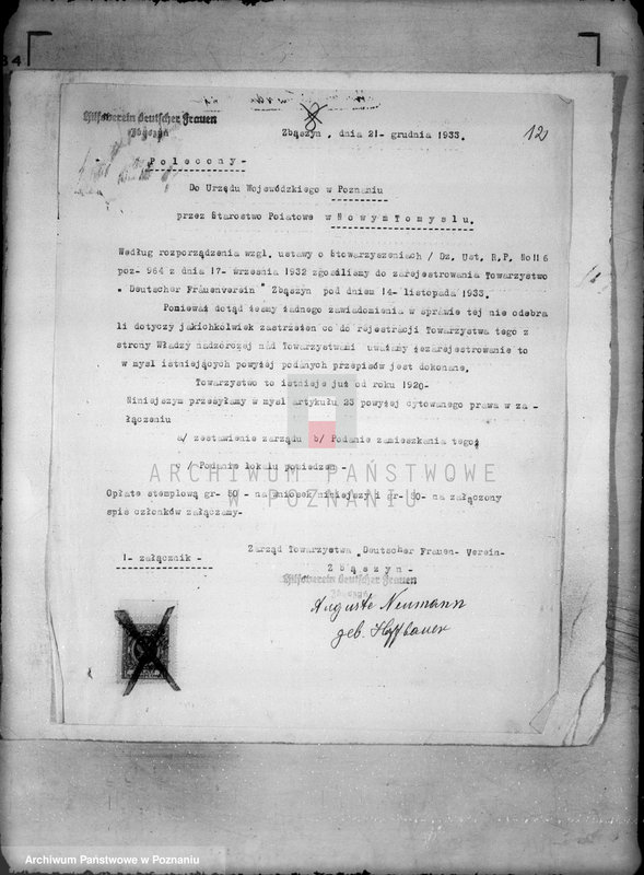 Obraz 16 z jednostki "/Stowarzyszenie Niemieckich Kobiet w Zbąszyniu/"