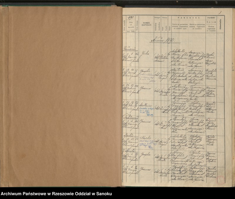 image.from.unit "Księga urodzeń dla miejscowości Ropa k. Gorlic"