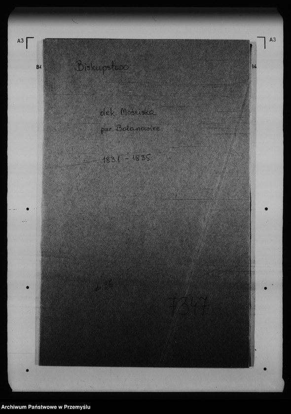 image.from.unit.number "[Kopie ksiąg metrykalnych parafii Bolanowice z filiami Tamanowice, Złotkowice (dekanat Mościska)]"