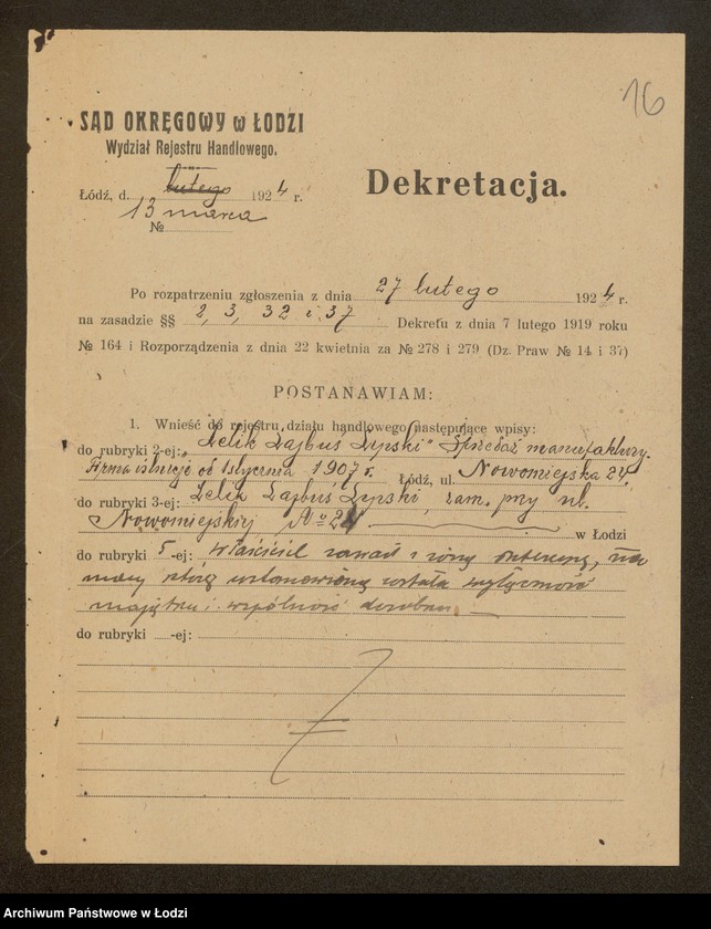 Obraz 18 z jednostki "Żelik Lajbus Lipski- sprzedaż manufaktury"