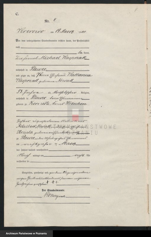 Obraz 11 z jednostki "Sterbe-Haupt-Register"
