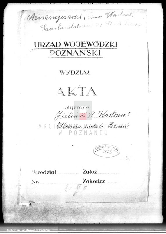 Obraz 4 z jednostki "Zieliński St. Wartoma odlewnia metali Poznań /zatwierdzanie urządzenia/"