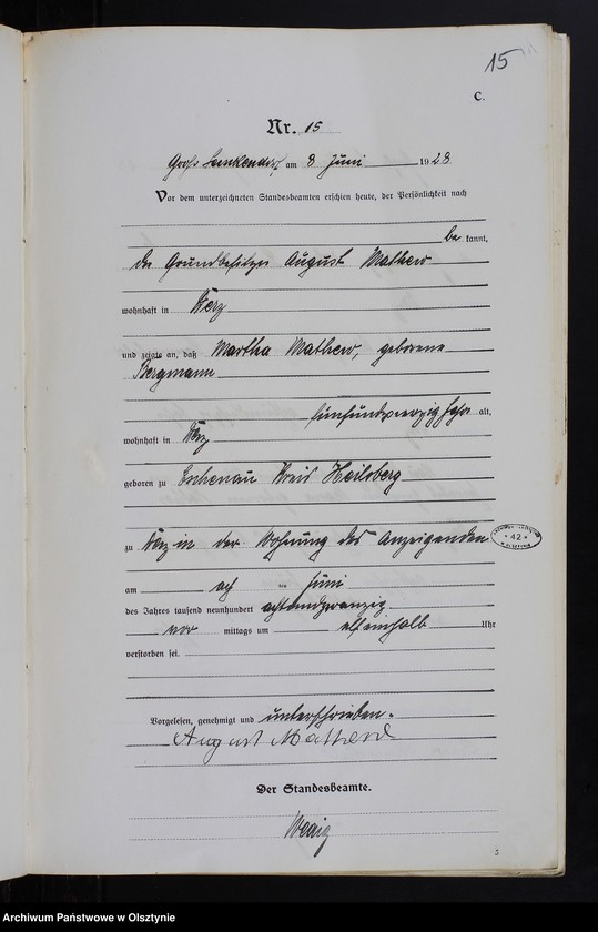 image.from.unit.number "Sterbe-Haupt-Register Nr 1-25"