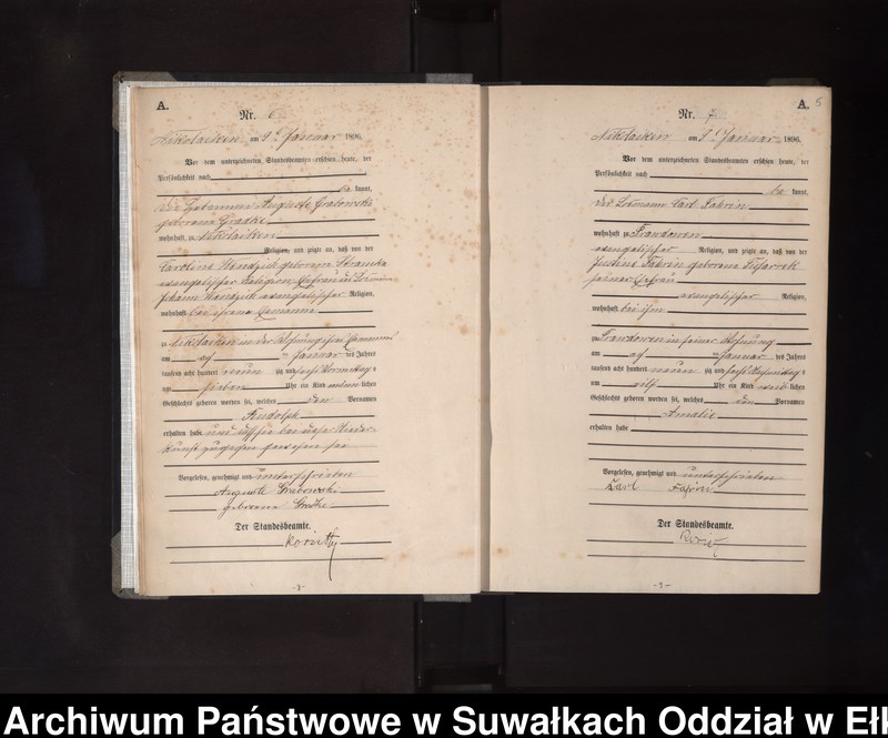 image.from.unit.number "Geburts-Haupt-Register des Königlichen Preussischen Standes-Amtes Nikolaiken Kreis Sensburg"