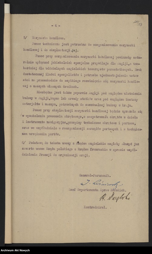 image.from.unit.number "Postulaty w sprawie otrzymania dostępu do morza, utworzenia marynarki wojennej i handlowej. Memoriały, wniosek, notatka, korespondencja"