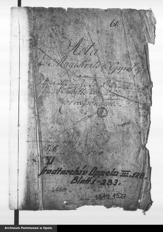 Obraz 4 z jednostki "Acta des Magistrats zu Oppeln von Monatlichen Zeitungs Berichte der Preiss Tabelle und diesfällige Corespondence Vol. XI angefangen im Juny 1806 bis ult[imo] Dec[ember] 1810"