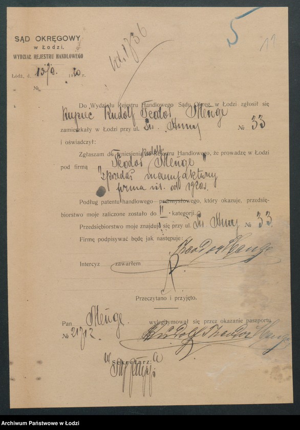 Obraz 13 z jednostki "„Teodor Rudolf Menge” – sprzedaż manufaktury"