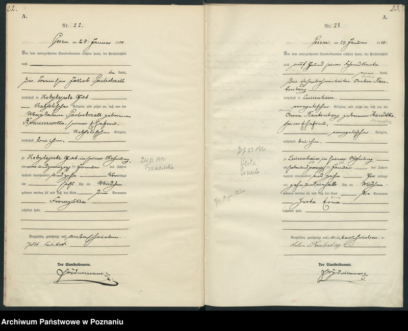 Obraz 14 z jednostki "Księga miejscowa urodzeń [Rejestr główny urodzeń]"