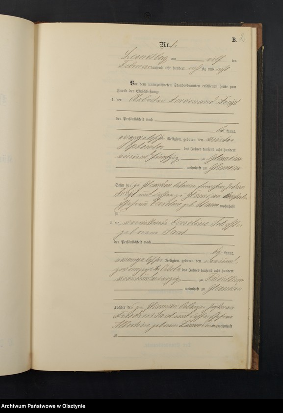 image.from.unit.number "Heiraths-Neben-Register Nr 1 - 19"