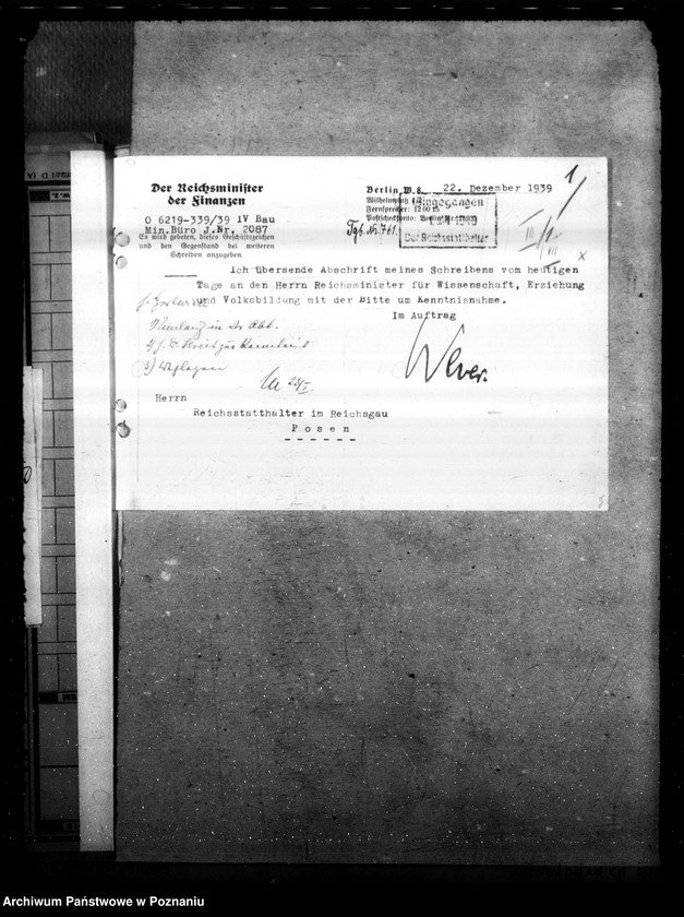 Obraz 6 z jednostki "Zuweisung beschlagnahmter Grundstücke. Schulgrundstück. Liquidierung der polnischen Schulvereine. Sommerkolonie- Komitee"