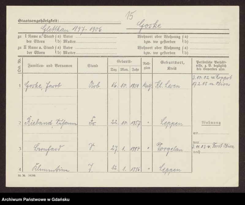 image.from.unit.number "Karty meldunkowe: Gosebruch - Gottschalk"