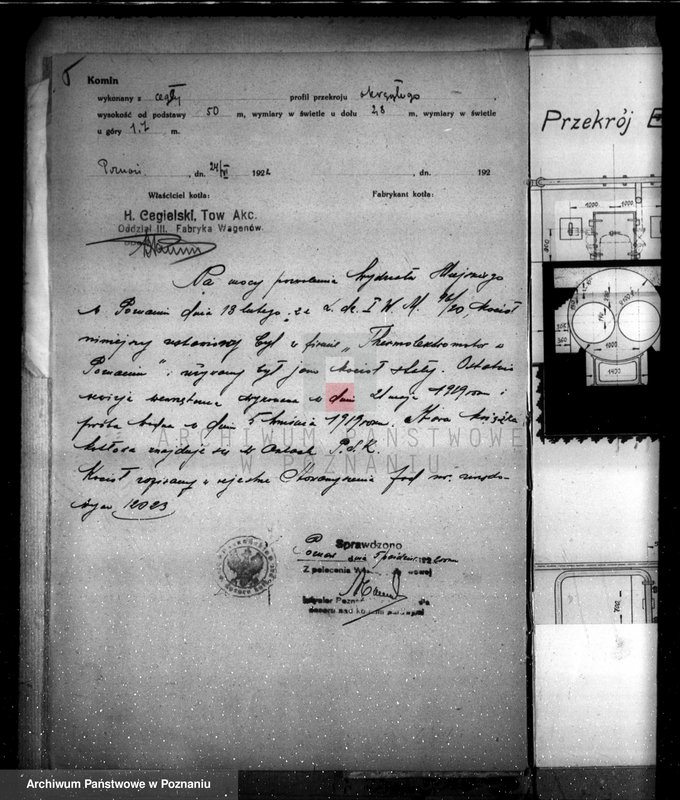 Obraz 8 z jednostki "H. Cegielski - T. A. Oddział III - Poznań nr woj 50 nr kotła 807"