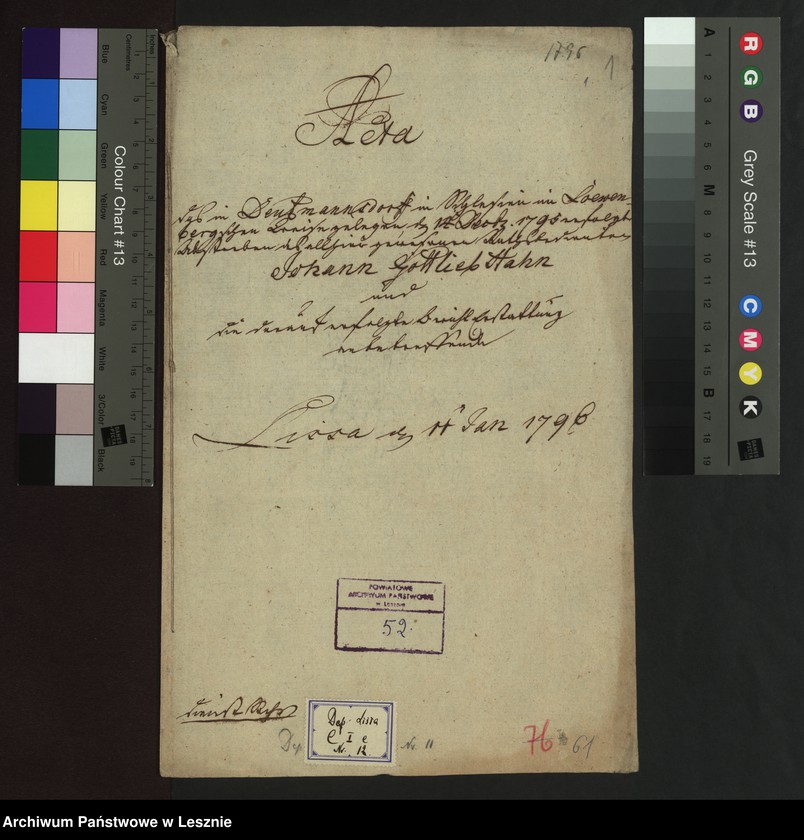 Obraz 3 z jednostki "[Akta des in Deutmannsdorf in Schleisen in Löwenbergischen Kreise gelegen, den 14 Dezember 1795 erfolgten Absterbens des allhier gewesenen Ratsbedienten Johann Gottlieb Hahn]"