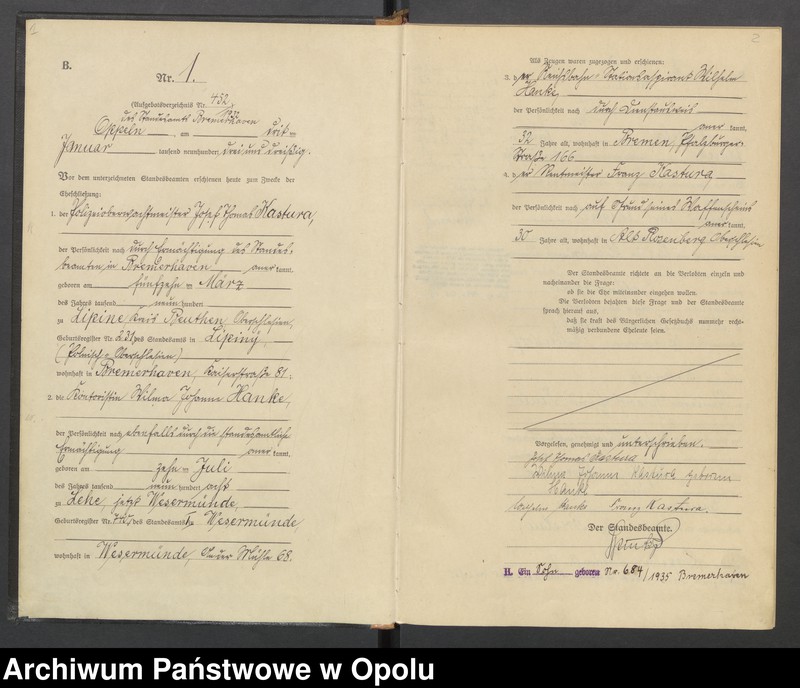 Obraz 4 z jednostki "[Rejestr małżeństw]  1933  Nr 1-155"