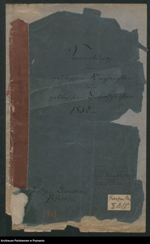 Obraz 2 z jednostki "Sammlung von politischen Nachrichten aus polnischen Druckschriften. 1852"