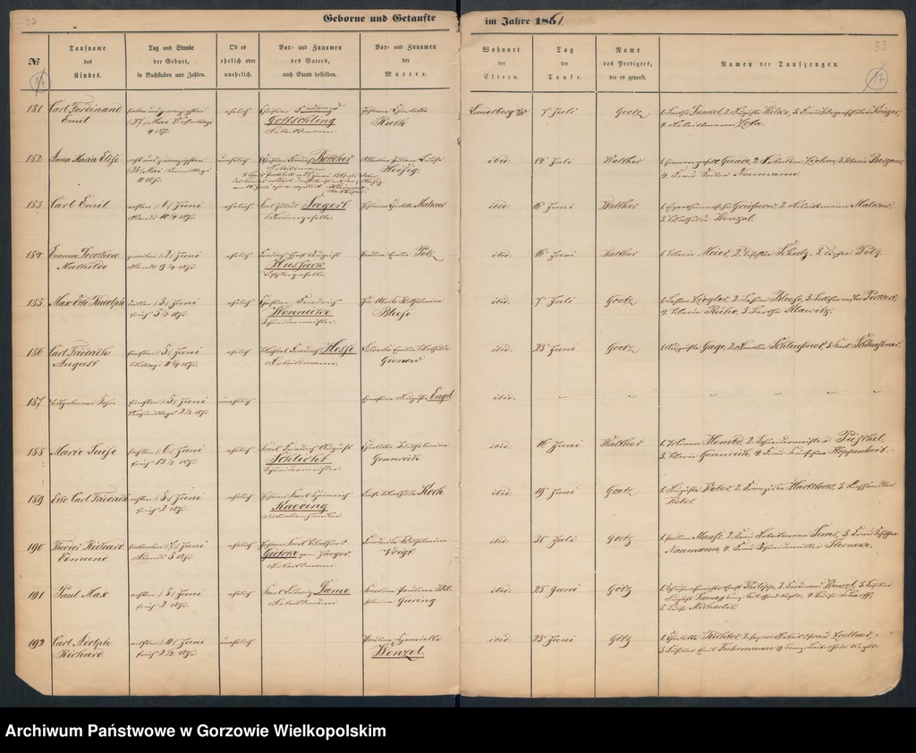 image.from.unit.number "Duplikate der Hauptkirche zu Landsberg an der Warthe (zawiera też księgę zgonów Konkordien Kirche mit der reformirten und Militair Gemeinde z 1861 r.)"