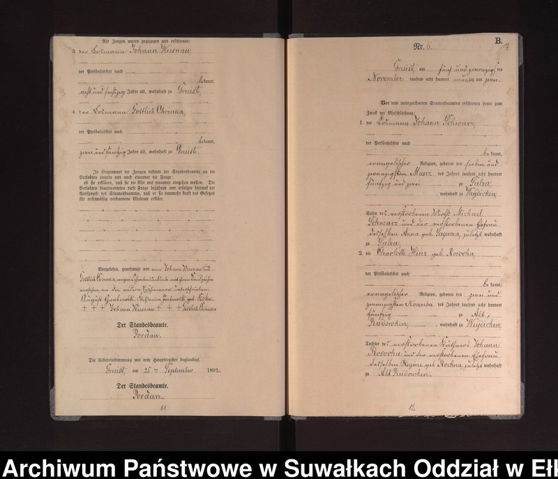 image.from.unit.number "Heiraths-Neben-Register des Königlichen Preussischen Standes-Amtes Gneist Kreis Loetzen"