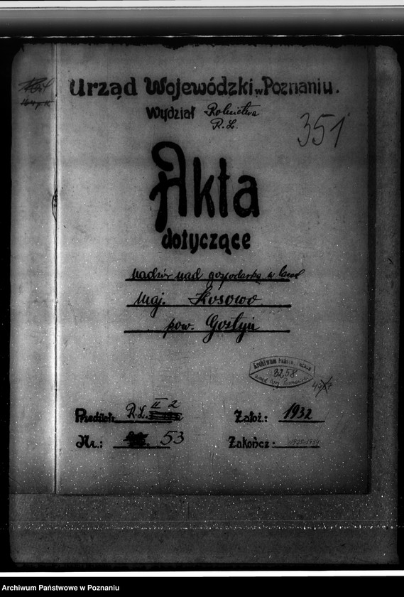 Obraz 4 z jednostki "Nadzór nad gospodarką w lasach majątku Kosowo w powiecie gostyńskim"