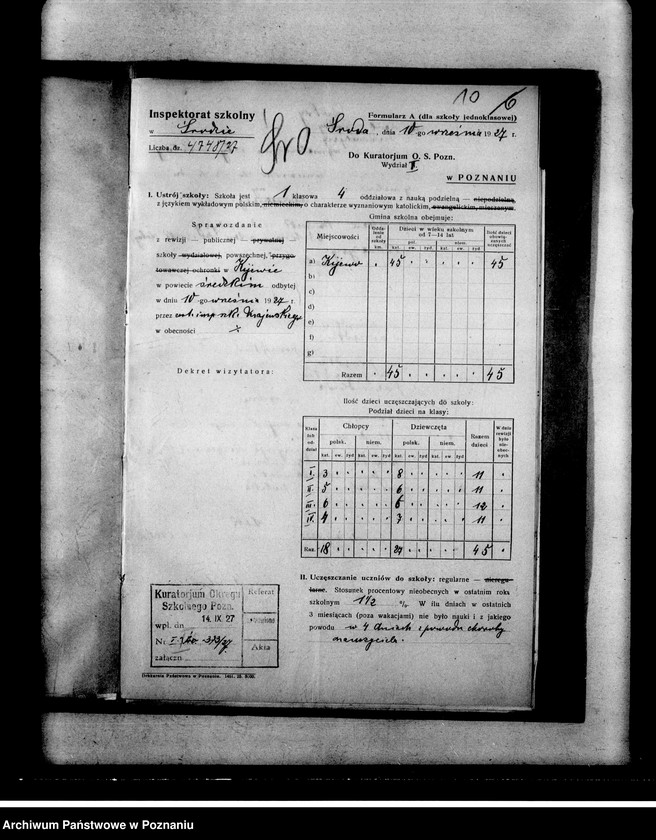 Obraz 14 z jednostki "Szkoła Powszechna Kijewo powiat Środa"