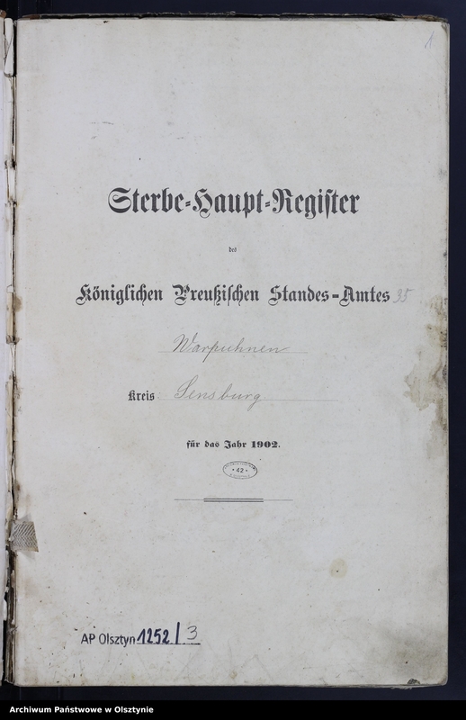 Obraz 3 z jednostki "Sterbe-Haupt-Register Nr 1 - 92"