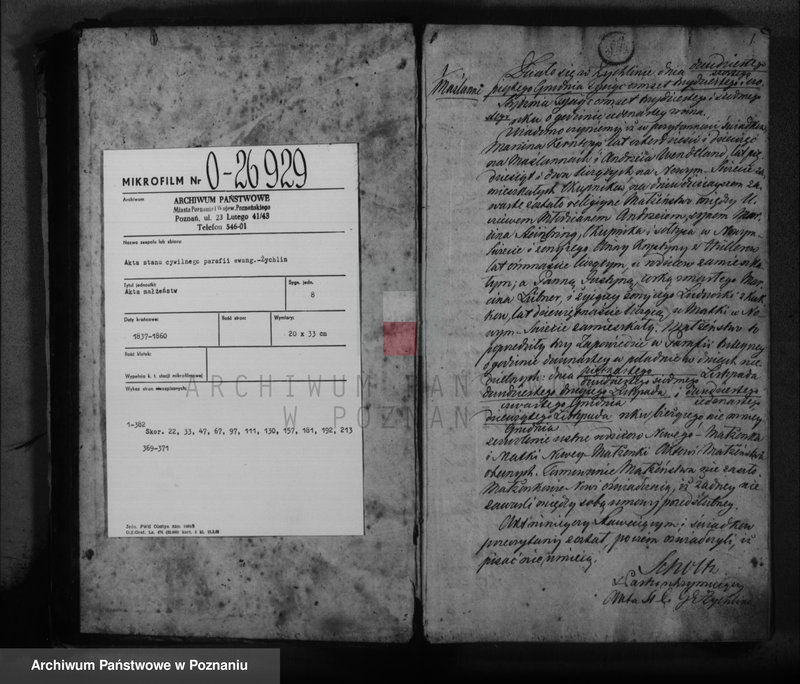 Obraz 3 z jednostki "Księga małżeństw"