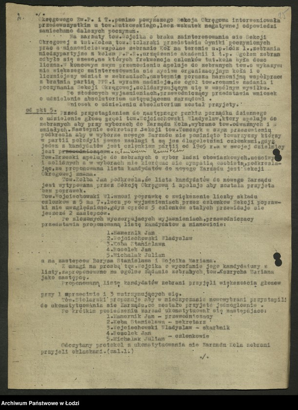 Obraz 16 z jednostki "Komitet Pocztowy PPS- protokoły posiedzeń. Koło Pocztowe- protokoły zebrań i protokoły współzawodnictwa pracy"