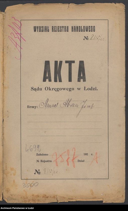 Obraz 2 z jednostki "Amzel Abram Józef- sprzedaż manufaktury i przędzy"