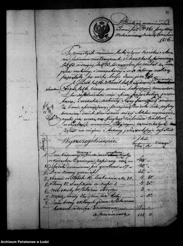 Obraz 15 z jednostki "Akta tyczące się rady familijnej i spisu inwentarza pozostałego po zmarłych Karolu i Annie Juliannie Schnabel"