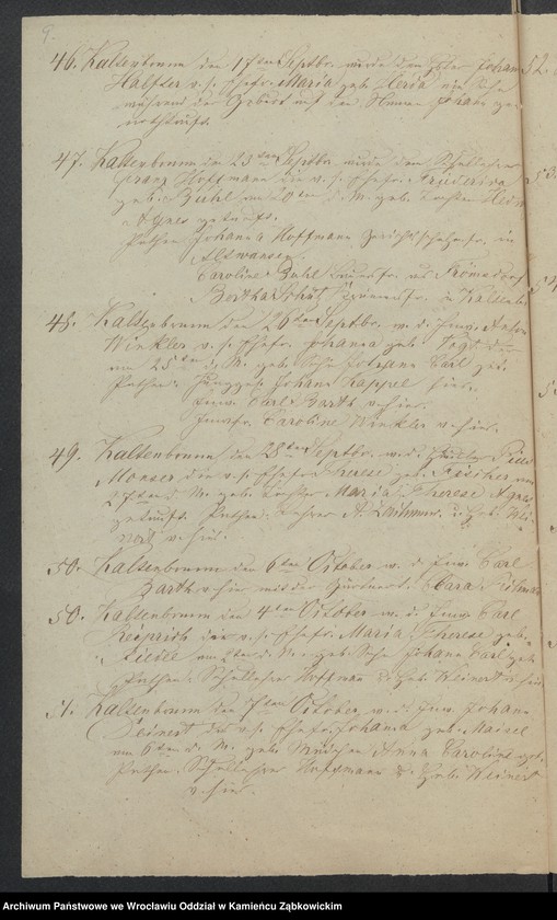 image.from.unit.number "Amtsgericht Schweidnitz Duplicate der Kirchenbücher von Kaltenbrunn"