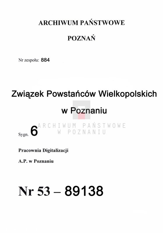 Obraz 1 z jednostki "Okólniki własne Zarządu Głównego Związku Powstańców Wielkopolskich."