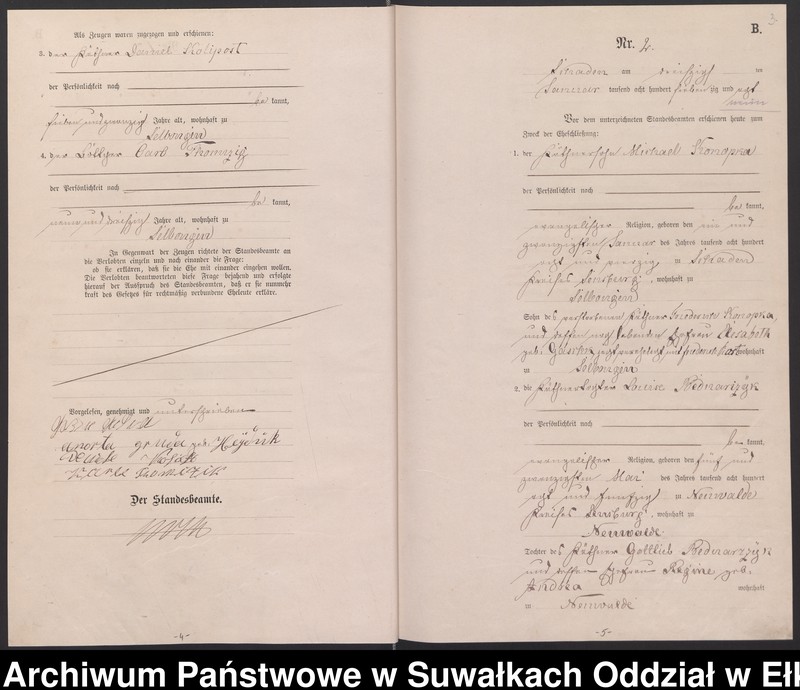 image.from.unit.number "Heiraths-Haupt-Register des Königlich Preussischen Standes-Amtes Schaden Kreis Sensburg"