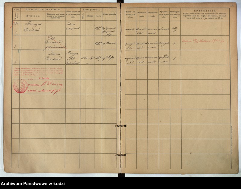 Obraz 4 z jednostki "[Księga ludności stałej m. Łodzi guberni piotrkowskiej nr domu 623-638a]"