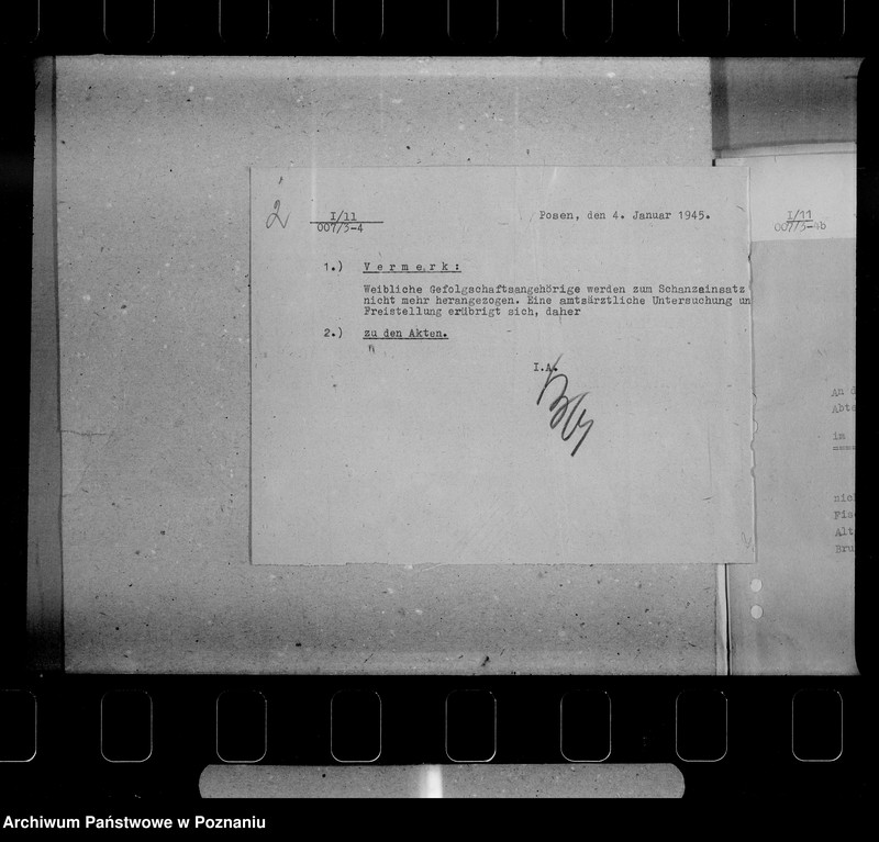 Obraz 6 z jednostki "Befreiung von Schanzarbeiten (weiblicha Gefolgschaftsmitglieder)"