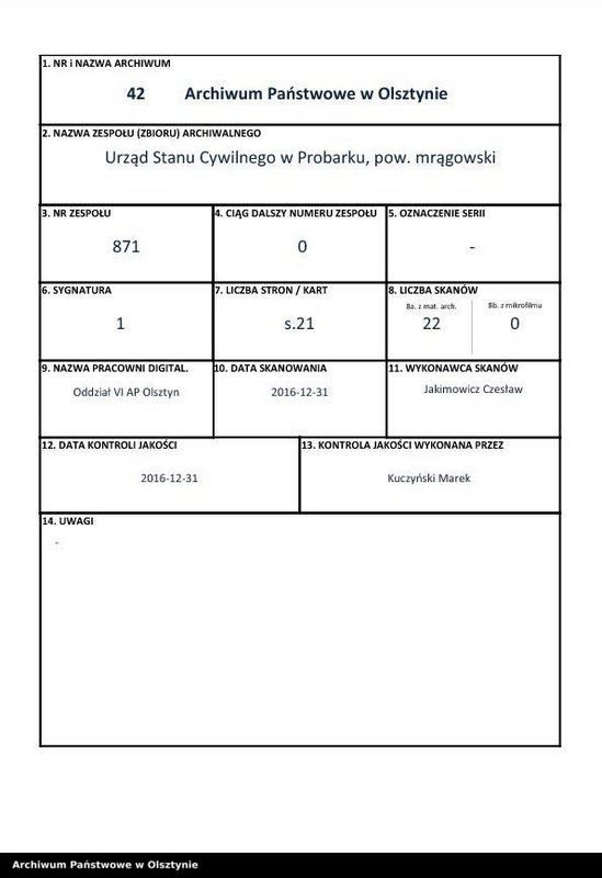 Obraz 1 z jednostki "Haupt-Geburts-Register Nr 1 - 19"