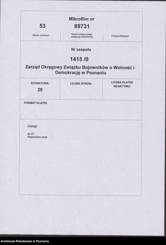 Obraz 5 z jednostki "Materiały sprawozdawcze na Vl Okręgowy Zjazd Delegatów Związku Bojowników o Wolność i Demokrację w Poznaniu."
