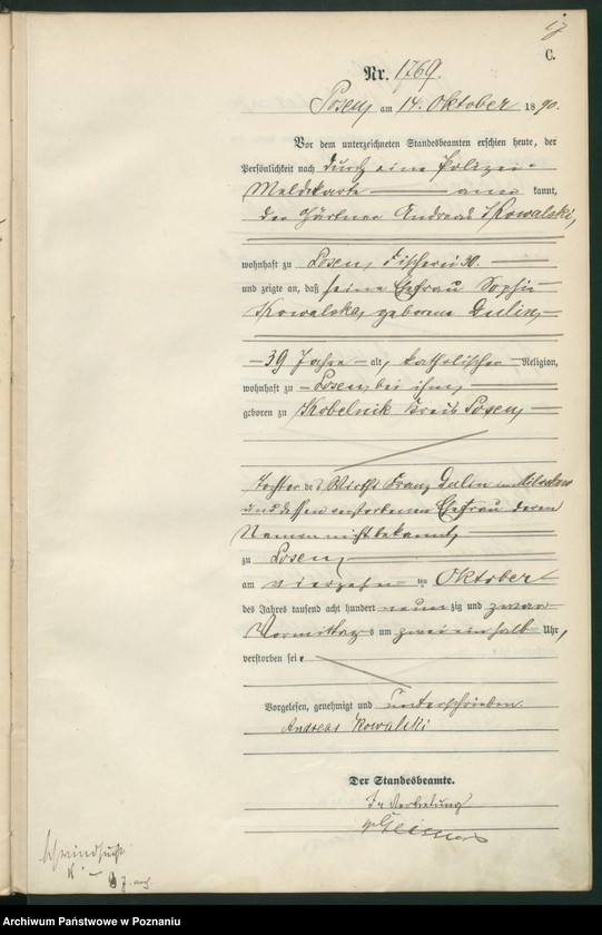 Obraz 20 z jednostki "Księga zgonów t. V"