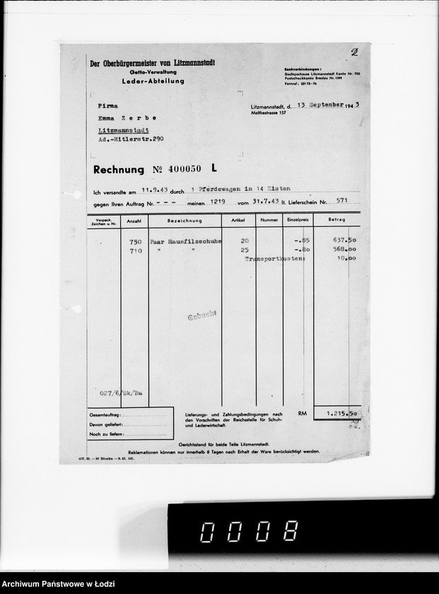 Obraz 6 z jednostki "F-ma E.Zerbe, L