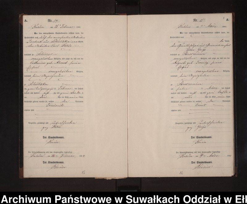 image.from.unit.number "Geburts-Neben-Register des Preussischen Standes-Amtes Stasswinnen Kreis Loetzen"