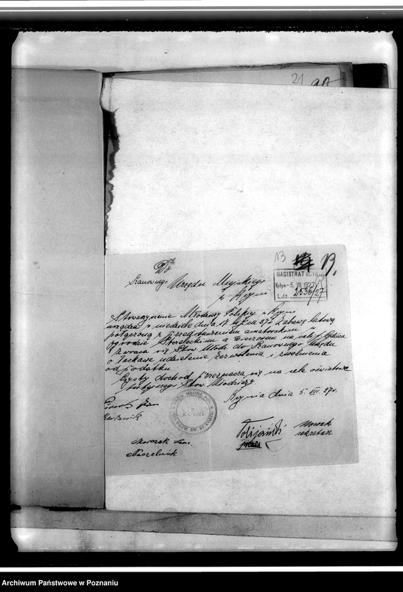 Obraz 17 z jednostki "Korespondencja w sprawach organizacyjnych i personalnych Towarzystwa"