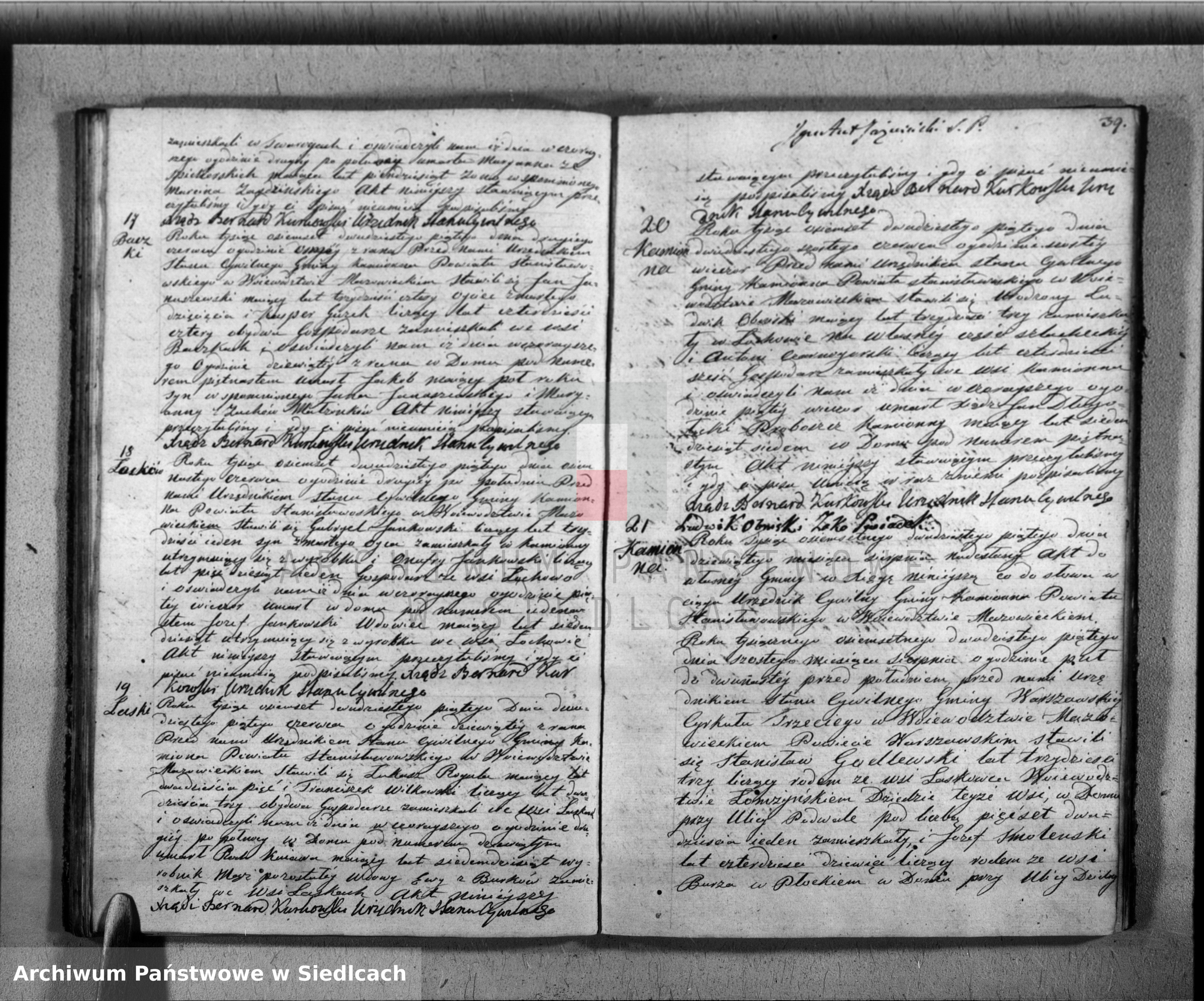 Skan z jednostki: Akta urodzin, małżeństw, zgonów